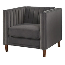 Load image into Gallery viewer, Lifestorey Paxton Tuxedo Chair with Channel Stitch Design