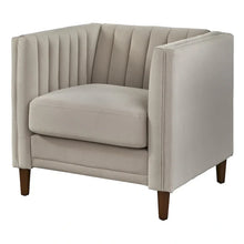 Load image into Gallery viewer, Lifestorey Paxton Tuxedo Chair with Channel Stitch Design