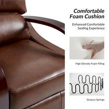 Load image into Gallery viewer, Set of 2 Alex Mid - Century Modern Genuine Leather Manual Recliners with Curved Wooden Arms