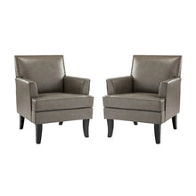 Load image into Gallery viewer, Nileus Set of 2 Modern Classic Polyester Accent Chairs with Solid Wood Legs by HULALA HOME