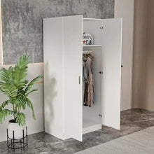 Load image into Gallery viewer, 5-Shelf Wardrobe Cabinet with Double Doors, Home Storage Organizer