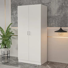 Load image into Gallery viewer, 5-Shelf Wardrobe Cabinet with Double Doors, Home Storage Organizer