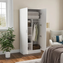Load image into Gallery viewer, Freestanding 2 - Door Bedroom Armoire with Hanging Rod