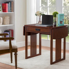 Load image into Gallery viewer, Leick Home Mission Style Writing and Computer Desk