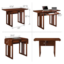 Load image into Gallery viewer, Leick Home Mission Style Writing and Computer Desk