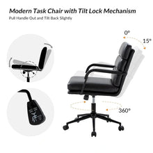 Load image into Gallery viewer, Joseph Contemporary Faux Leather Task Chair with Tilt Lock and Center Tilt by HULALA HOME