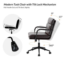 Load image into Gallery viewer, Joseph Contemporary Faux Leather Task Chair with Tilt Lock and Center Tilt by HULALA HOME