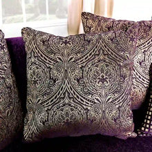 Load image into Gallery viewer, Grendel Classic Purple Chenille Loveseat with Rolled Arms by Furniture of America