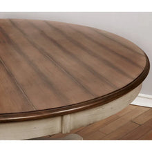 Load image into Gallery viewer, Roundhill Furniture 5-Piece Dining Set: Round Weathered Oak Table with 4 Chairs