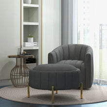 Load image into Gallery viewer, SEYNAR Modern Velvet Tufted Swivel Club Chair and Ottoman Set