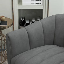 Load image into Gallery viewer, SEYNAR Modern Velvet Tufted Swivel Club Chair and Ottoman Set