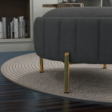Load image into Gallery viewer, SEYNAR Modern Velvet Tufted Swivel Club Chair and Ottoman Set