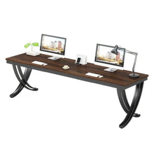 Load image into Gallery viewer, 78.74 - Inch Extra Long Double Computer Desk with Stylish Metal Legs for Home Office