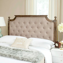 Load image into Gallery viewer, SAFAVIEH Desiderata Rustic Wood Upholstered Headboard