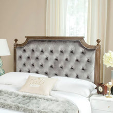 Load image into Gallery viewer, SAFAVIEH Desiderata Rustic Wood Upholstered Headboard