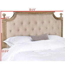 Load image into Gallery viewer, SAFAVIEH Desiderata Rustic Wood Upholstered Headboard