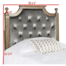 Load image into Gallery viewer, SAFAVIEH Desiderata Rustic Wood Upholstered Headboard