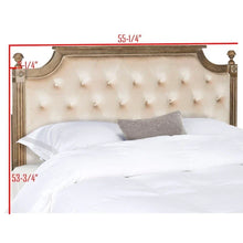 Load image into Gallery viewer, SAFAVIEH Desiderata Rustic Wood Upholstered Headboard