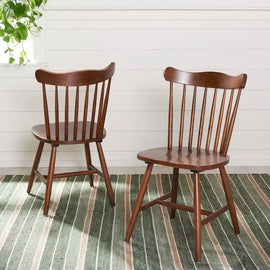 Set of 2 SAFAVIEH Margretta Spindleback Windsor Dining Chairs - Dimensions: 17