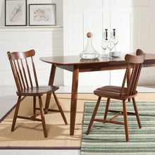 Load image into Gallery viewer, Set of 2 SAFAVIEH Margretta Spindleback Windsor Dining Chairs - Dimensions: 17" W x 19" L x 34" H