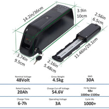 Load image into Gallery viewer, 48V 20AH Ebike Battery 48V Lithium Battery 48V Battery with Charger for 750W - 1500W Adult Electric Bike Tricycle