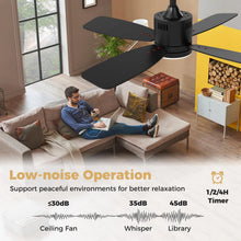 Load image into Gallery viewer, Tangkula 42” Ceiling Fan with Light and Remote