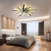 Load image into Gallery viewer, Garwarm Dimmable Ceiling Fan with Light and Remote Control, 27" Small Flush Mounted Ceiling Fan