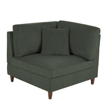 Load image into Gallery viewer, 5-Piece Corduroy Modular Sectional Sofa with Ottoman