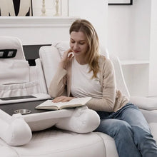 Load image into Gallery viewer, Black Power Reclining Sofa with Wireless Charger, Reading Light, Faux Leather, LED Lighting, AC/USB Ports, and Cup Holder for Living Room