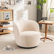 Load image into Gallery viewer, Modern Swivel Barrel Chair with 360 - Degree Rotation - Single Fabric Accent Chair