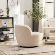 Load image into Gallery viewer, Modern Swivel Barrel Chair with 360 - Degree Rotation - Single Fabric Accent Chair