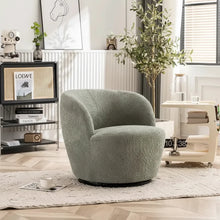 Load image into Gallery viewer, Modern Swivel Barrel Chair with 360 - Degree Rotation - Single Fabric Accent Chair