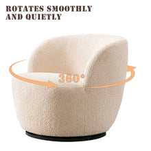 Load image into Gallery viewer, Modern Swivel Barrel Chair with 360 - Degree Rotation - Single Fabric Accent Chair