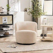 Load image into Gallery viewer, Modern Swivel Barrel Chair with 360 - Degree Rotation - Single Fabric Accent Chair