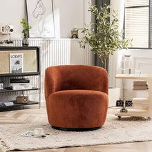 Load image into Gallery viewer, Modern Swivel Barrel Chair with 360 - Degree Rotation - Single Fabric Accent Chair