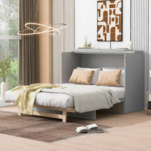Load image into Gallery viewer, Nestfair Full - Size Murphy Bed with Spacious Drawers