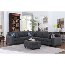 Load image into Gallery viewer, Stone Gray 7-Piece L - Shaped Sectional Sofa Set with Ottoman