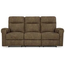 Load image into Gallery viewer, Signature Design by Ashley Edenwold Brown Reclining Sofa - Dimensions: 86" W x 40" D x 40" H