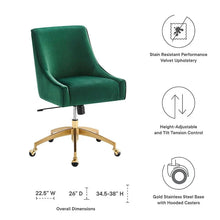 Load image into Gallery viewer, Discern Velvet Performance Office Chair