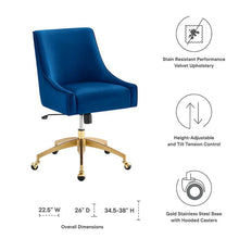 Load image into Gallery viewer, Discern Velvet Performance Office Chair