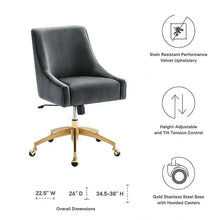 Load image into Gallery viewer, Discern Velvet Performance Office Chair