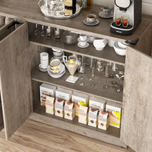 Load image into Gallery viewer, 71" Tall Farmhouse Kitchen Pantry Cabinet, 5 Layers Storage Cabinet with Adjustable Shelves, Farmhouse Pantry Cabinet with 4 Barn Doors