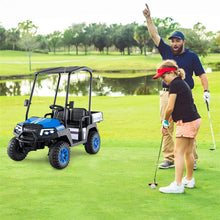 Load image into Gallery viewer, 24V 4WD 2-Seater Kids Golf Cart with Sun Shade, Storage Trunk &amp; Remote Control, LED Lights, Electric Ride on Toy Car for Boys Girls Ages 3+
