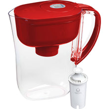 Load image into Gallery viewer, Brita Water Filter Pitcher for Tap and Drinking Water with 1 Standard Filter, Lasts 2 Months, 6 - Cup Capacity, BPA Free, Red