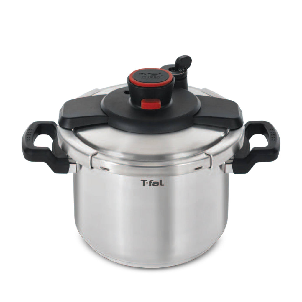T - Fal Clipso Stainless Steel Pressure Cooker Cookware - 6.3 qt - Silver