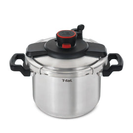 T - Fal Clipso Stainless Steel Pressure Cooker Cookware - 6.3 qt - Silver