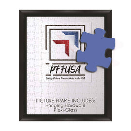 Puzzle Frame | Picture Frame | Poster Frame | 1.25 inch Black MDF Frame | Plexi Glass and Hanging Hardware Included (11.7x15.6)