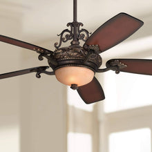Load image into Gallery viewer, 56" Casa Esperanza Teak Finish Blades Ceiling Fan
