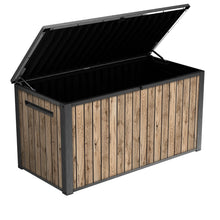 Load image into Gallery viewer, Keter Signature 170 Gallon Durable Resin Outdoor Deck Box Storage Organization, Pine