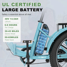 Load image into Gallery viewer, ABORON 3.0 Fat Tire Electric Trike for Senior Foldable E - Bike, 500W Motorized Tricycle Adult 20" Folding 3 Wheel Electric Commute Bike Trike W/48V